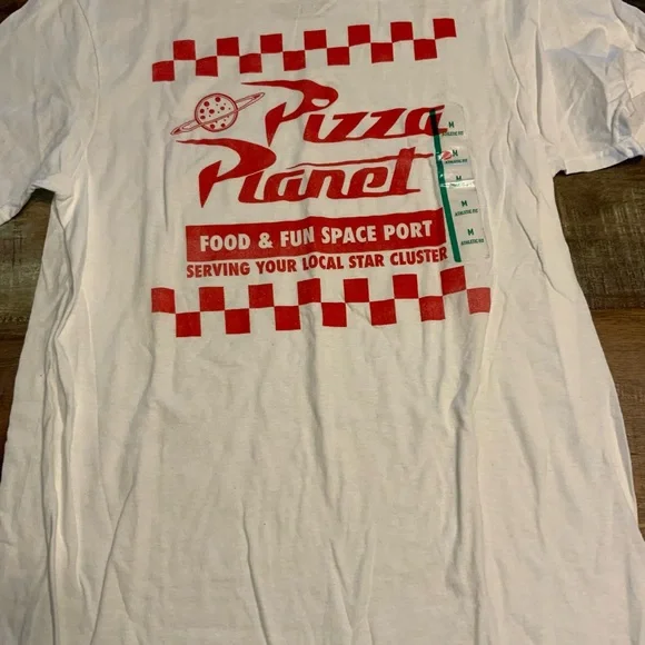 Disney Pizza Planet Red and White Tee - Picture 3 of 3